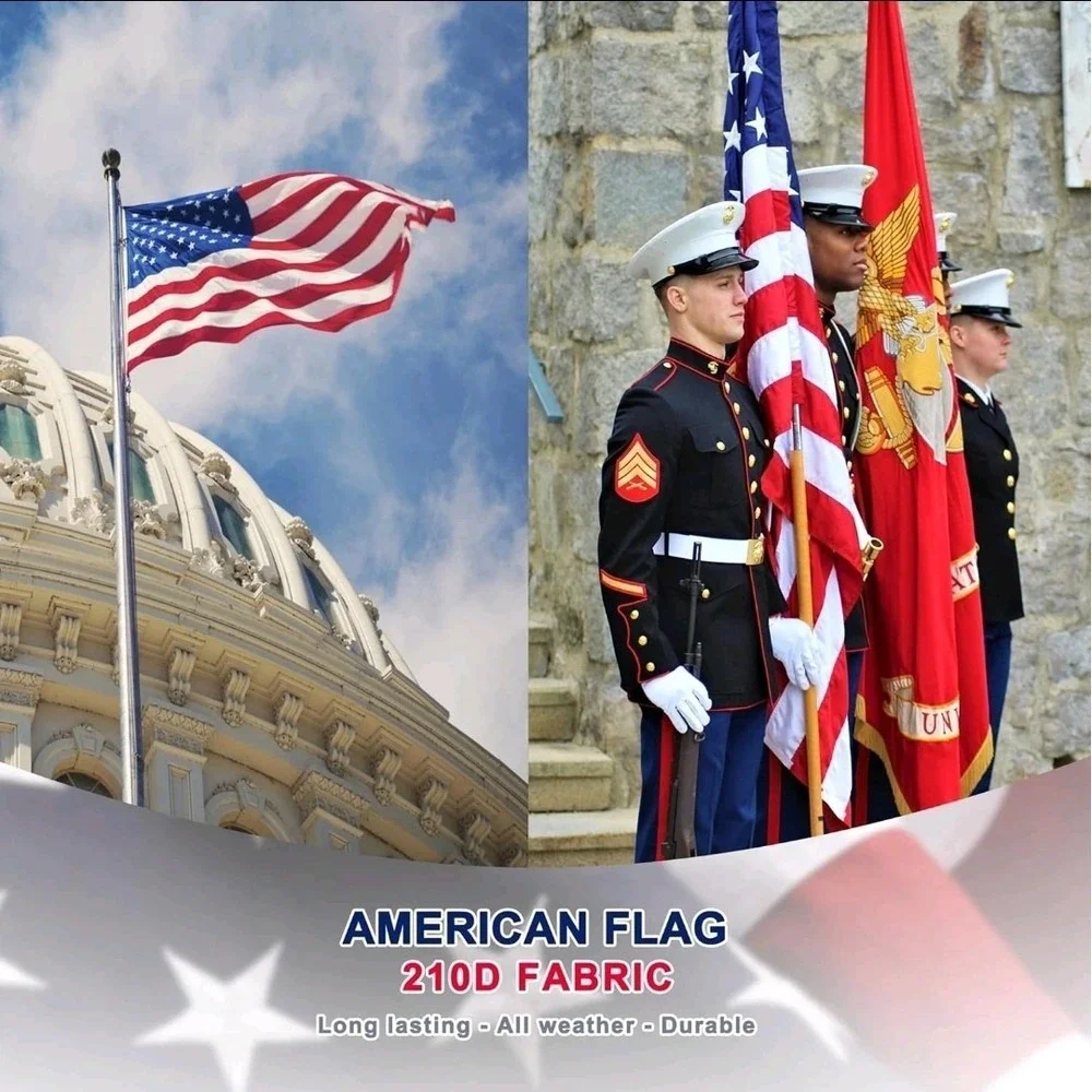 American Flag‎ 3X5 Ft for Outside, Heavy Duty USA Longest Lasting, Tough 210D US
